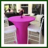 Cocktail table for your outdoor or indoor events rent in Miami Florida