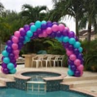 arch decoration with balloons