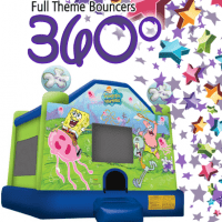 Sponge Bob is one of the cartoons most watched by children and adolescents, to please them we have his bounce house by Bob Sponga 360, you can rent it in Miami florida