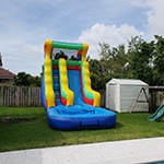 Slide with pool for your summer events so you can enjoy with children and adults rent in Miami Florida